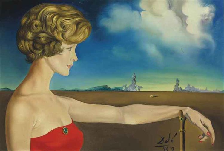 Jeune Femme Dans Un Paysage, 1959 - Salvador Dali
