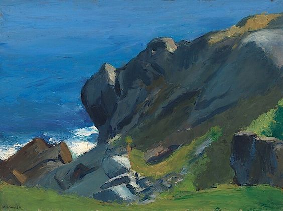 Rocky Shore and Sea, c.1916 - c.1919 - 愛德華‧霍普