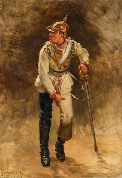 Ölstudie Zu Dem Gemälde "Schlacht Bei Königgrätz", 1885 - Emil Hünten
