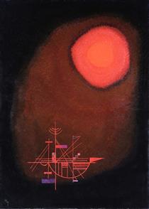 Red Sun and Ship - Wassily Kandinsky