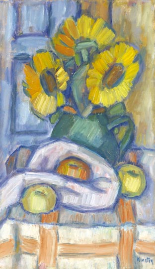 Still Life with Sunflowers, c.1935 - János Kmetty