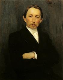 Portrait of the artist Apolinary Mikhailovich Vasnetsov - Nikolaï Kouznetsov