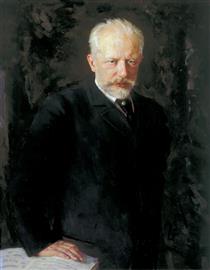 Portrait of the composer Pyotr Ilyich Tchaikovsky - Nikolai Kuznetsov