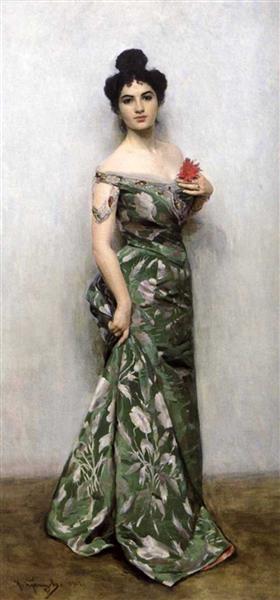 Portrait of Maria Nikolaevna Kuznetsova - the artist's daughter, 1901 - Nikolai Dmitriyevich Kuznetsov