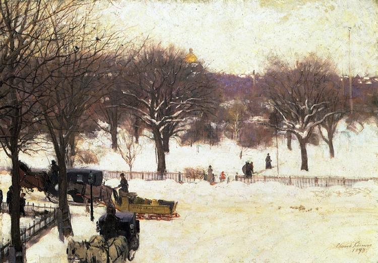 Boston Public Garden, 1893 - Эдвард Симмонс