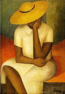 Girl With Yellow Hat - Norman Lewis