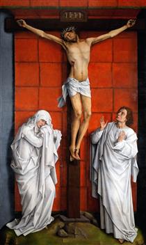 Christ on the Cross with Mary and St. John - Рогір ван дер Вейден