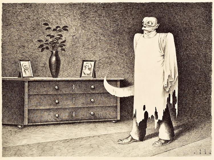 Ghost With Butcher Knife, 1934 - Franz Sedlacek