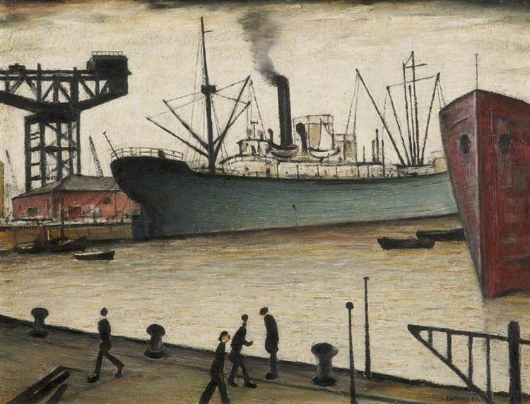 Queen's Dock, Glasgow, 1947 - Lawrence Stephen Lowry