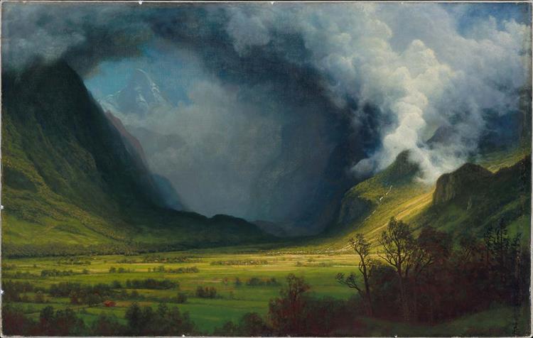 Storm in the Mountains, c.1870 - Альберт Бирштадт