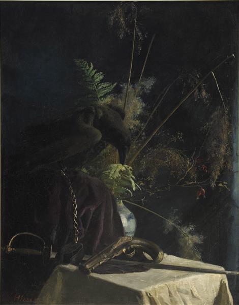 Still life with raven, 1885 - Ханна Хирш-Паули