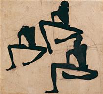 Composition with Three Male Nudes - Egon Schiele