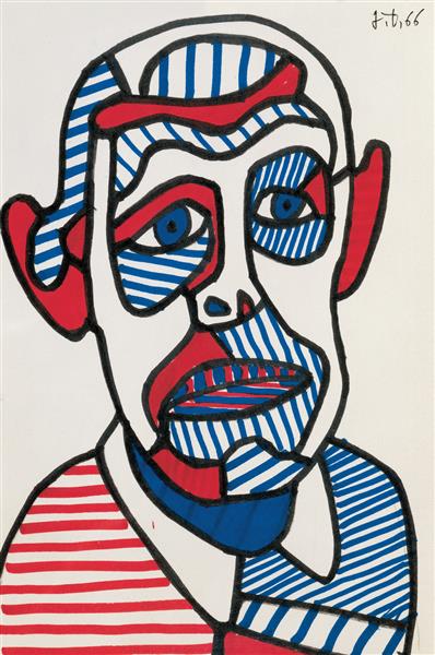 Self Portrait II, 1966 - Жан Дюбюффе