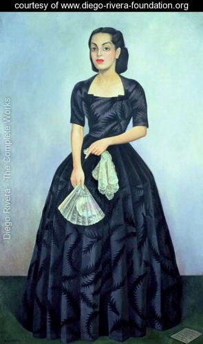 Portrait of Senora Dona Evangelina Rivas de LaChica, 1949 - 迪亞哥·里維拉