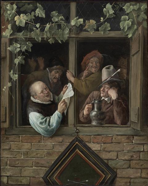 Rhetoricians at a Window, c.1658 - c.1665 - Ян Стен