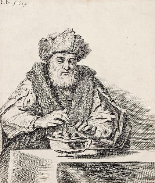 Mann Mit Bart Und Pelzmütze, 1639 - Ferdinand Bol