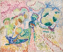 Madame Matisse in the Olive Grove - Henri Matisse
