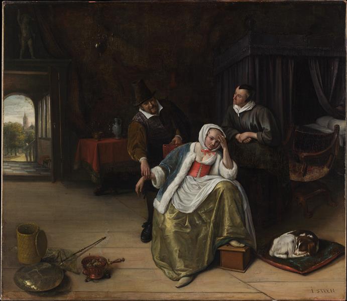 The Lovesick Maiden, c.1660 - Ян Стен
