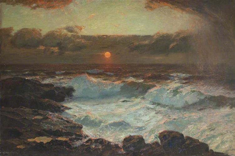 Sunset at Land's End - Julius Olsson