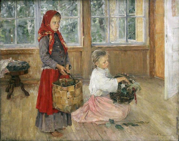 Children On The Terrace, 1887 - Алексей Иванович Корзухин