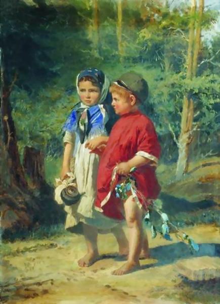 Peasant Children - Alexei Korzukhin