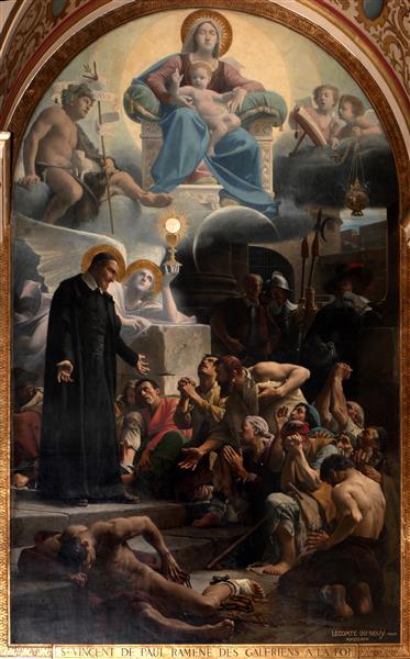 Saint Vincent De Paul Ramène Des Galériens À La Foi, 1876 - Jean Lecomte du Nouÿ