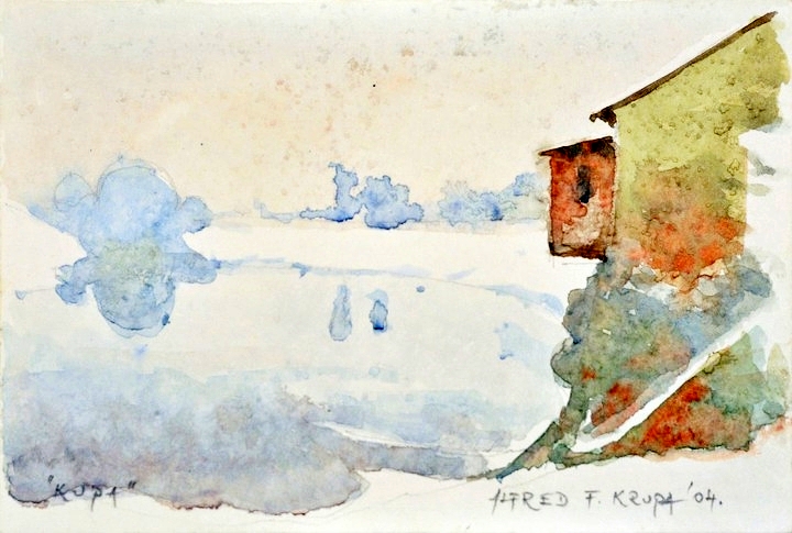 At the Kupa river under the snow, 2004 - Alfred Freddy Krupa