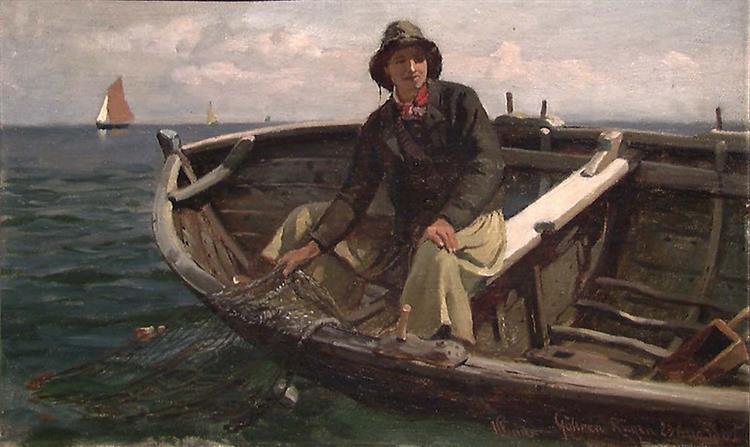 Fisker Fra Rügen, 1882 - Hans Fredrik Gude