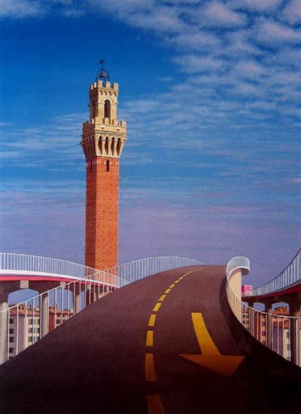 The Overpass, Siena - Jeffrey Smart