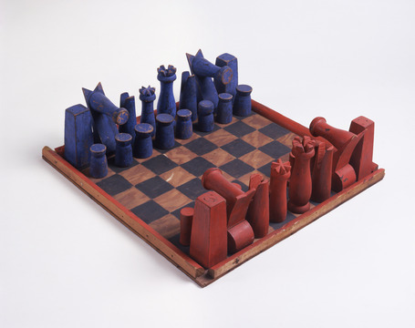 short bullet typemetal piece chess set