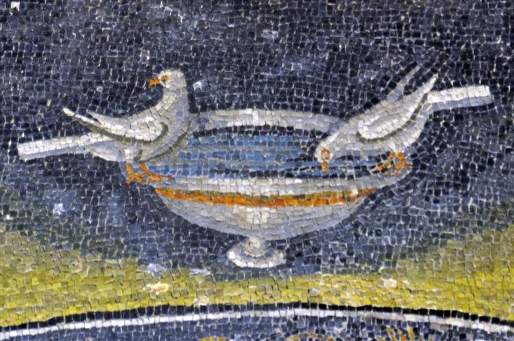 Detalle Del Mosaico De Los Apóstoles, c.425 - 拜占庭馬賽克藝術