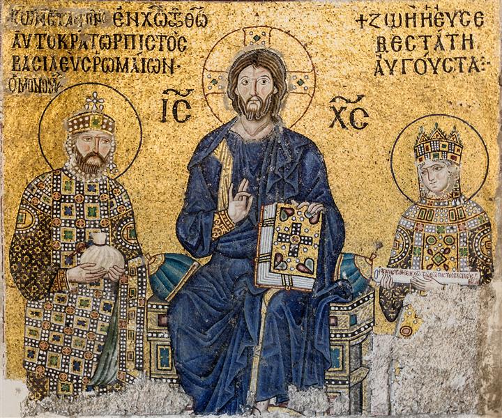 the Empress Zoe Mosaics, c.1050 - Byzantine Mosaics