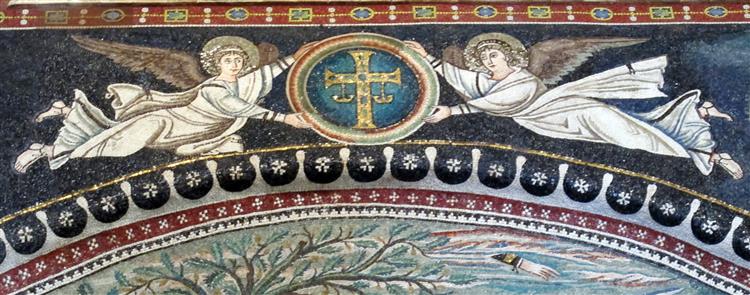 Мозаїка гостинності та жертовності Авраама, c.547 - Візантійські Мозіїки