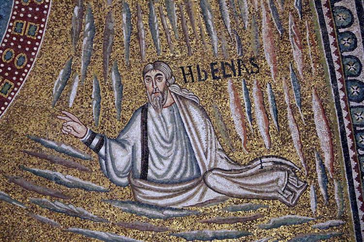Elijah Mosaic, c.549 - 拜占庭馬賽克藝術