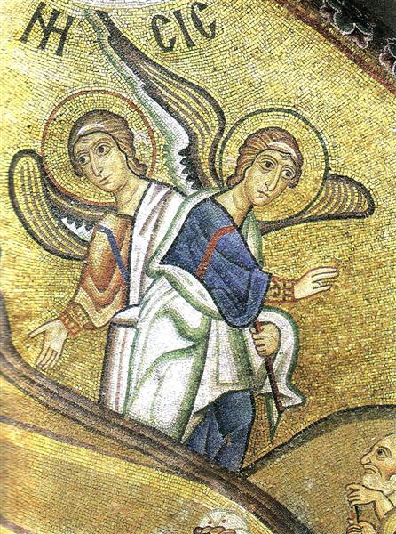 Nativity - detail, c.1025 - Byzantine Mosaics