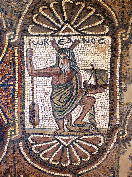 Mosaic of the God Oceanus in Petra, c.450 - c.550 - 拜占庭馬賽克藝術