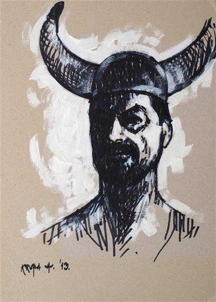Self-portrait or the Gaelic Viking, 2013 - Альфред Фредди Крупа