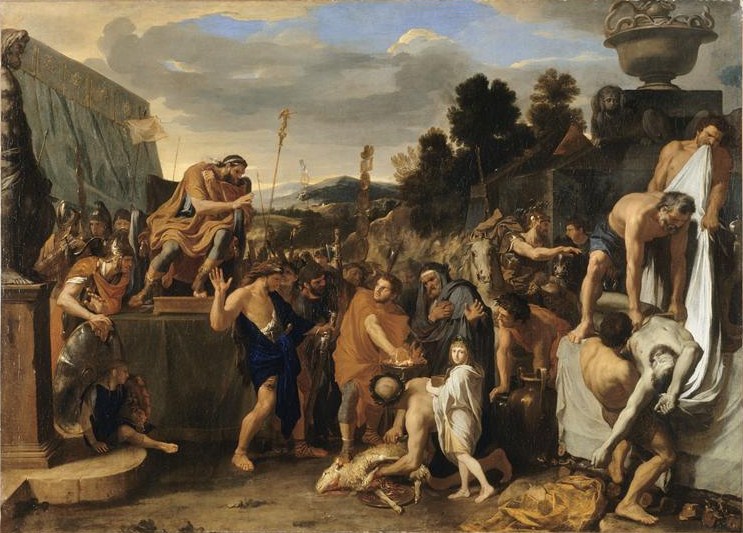 Mucius Scaevola Devant Porsenna, Huile Sur Toile, 1645 - Шарль Лебрен