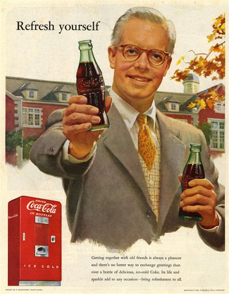 Coca-Cola advertisement, c.1952 - Haddon Sundblom