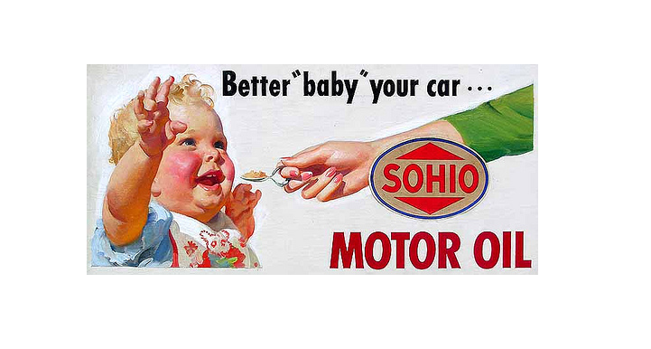 Better baby your car..., SOHIO Motor Oil advertisement, 1945 - Хэддон Сандблом