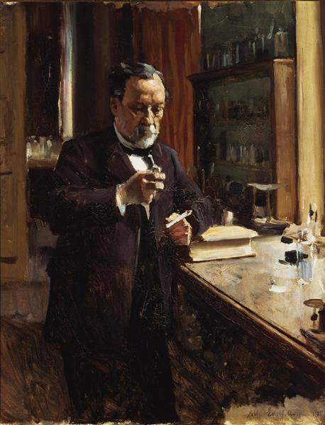 Portrait of Louis Pasteur (sketch), 1885 - Альберт Эдельфельт