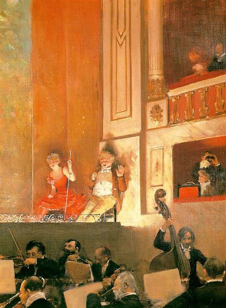 Representation at the Theatre des Varietes, 1888 - Жан Беро