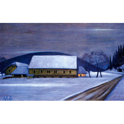 Farm in Winter, 1973 - Werner Berg