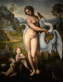 Leda and the Swan (Copy Of Leonardo Da Vinci) - Le Sodoma