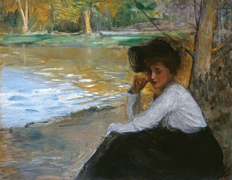 Lady in the Park, 1899 - Théodor Axentowicz