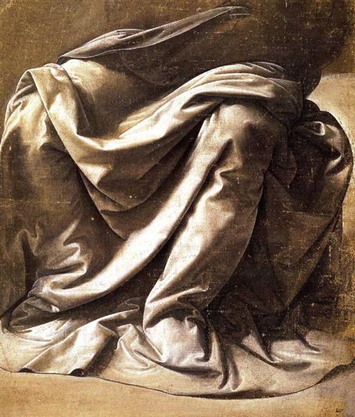 The Study of Drapery of a Seated Figure, 1473 - Léonard de Vinci