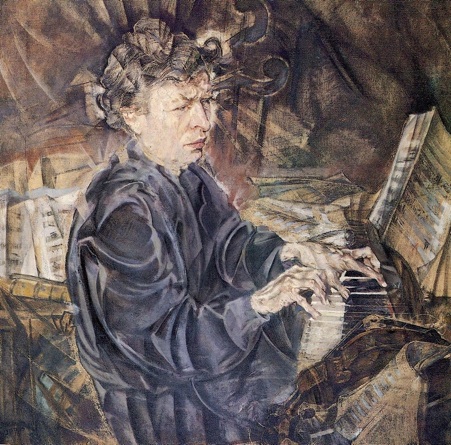 Portrait of Ferruccio Busoni, 1916 - Max Oppenheimer