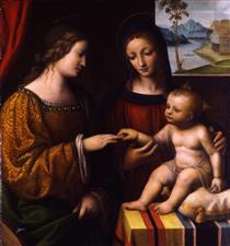 The Mystical Marriage of Saint Catherine - Bernardino Luini