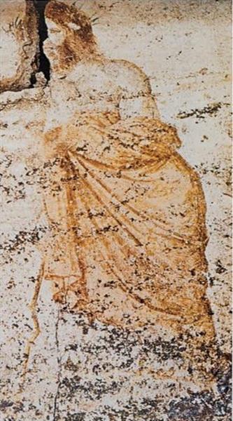 Fresco from the Tomb of Judgment in Ancient Mieza, Greece (Radamanthys), c.199 BC - Ancient Greek Painting and Sculpture