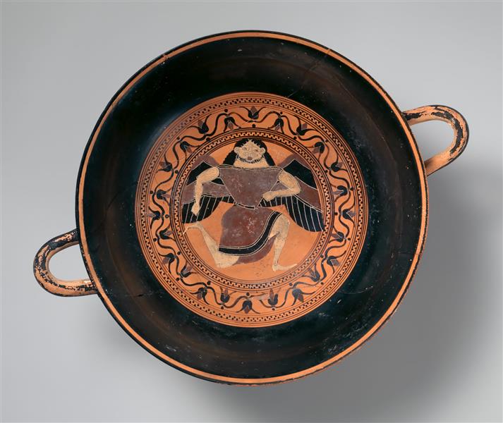Terracotta Kylix -  Siana Cup (drinking Cup), c.575 公元前 - 古希臘陶器
